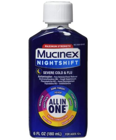 Mucinex Nightshift Severe Cold & Flu 6 Fl Oz