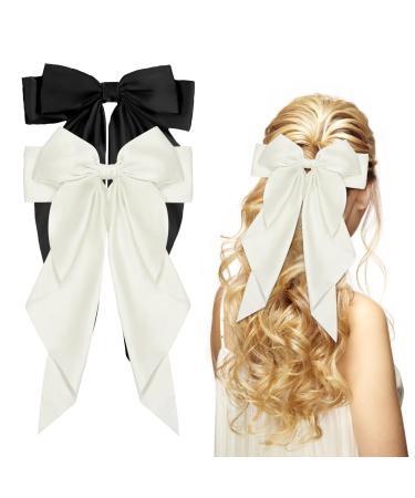 Acwoo loop hair clip hair loops girls 90s hair loops satin-large loop hair clip women hair loops suitable for Halloween Christmas birthday party evening dance)
