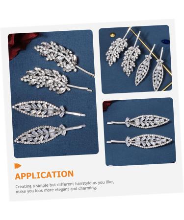 Ipetboom 2 Pairs Rhinestone Hair Clip Floral Headpiece Highlights Hair Dye Kit Leaves Hair Clilps Wedding Hair Accessories Wedding Hair Clip Bridal Hair Pin Wild Zinc Alloy Bride Bang Clip - Buy Online on GoSupps.com