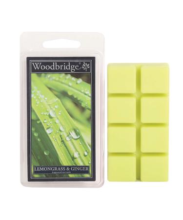 Woodbridge fragrance wax for fragrance lamp |Lemongrass Ginger |Fragrance wax lemon |8 Wax Melts for fragrance lamp |Room fragrance for aromatherapy |10h burning time per melt (68g) Lemongrass & Ginger