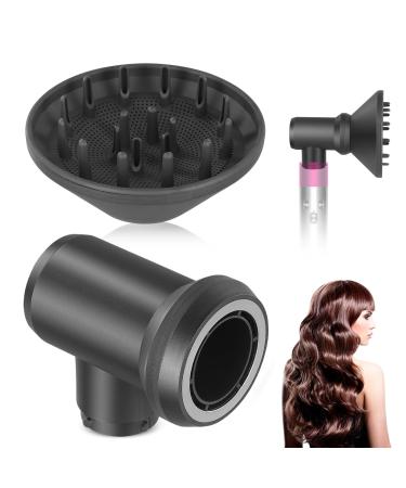 Diffuser and Adaptor Compatible with Dyson Airwrap Styler Attachments Airwrap Diffuser Hood Nozzle Fitting for Airwrap Styler Into A Hair Dryer Combination