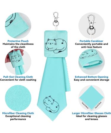 6PCS Cute Kitty Cat Microfiber Cleaning Cloths - Soft Thickened Eyeglasses & Lens Cleaner | Perfect for Screens & Glasses - Buy Online on GoSupps.com