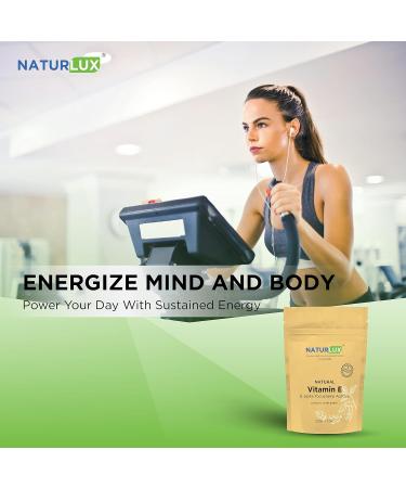 Naturlux D-Alpha Tocopheryl Acetate Vitamin E 200g (0.4lb) Gluten Free Vegetarian Capsules Soy Free & Non-GMO 7.05 Ounce (Pack of 1) - Buy Online on GoSupps.com