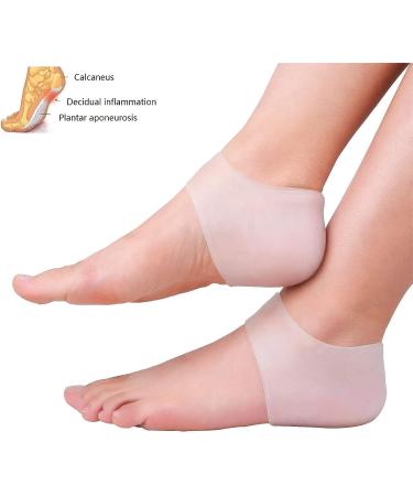 Silicone Heel Cushion Set - Plantar Fasciitis Foot Sleeve - Pain Relief & Heel Protection (2 Pairs) - Buy Online on GoSupps.com