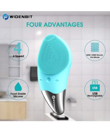 Refresh Jade Sonic Facial Cleansing Brush - 3 Modes, Waterproof, USB Rechargeable, Gentle Exfoliation, Deep Cleansing, Massaging - Green - Buy Online on GoSupps.com