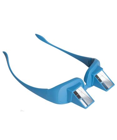 Pain Free Posture Therapy Prism Glasses (Blue)-Safe & Easy Light Weight Lie Down Reading & Watching TV Eyeglasses- Horizontal Neck Strain & Pain Reducer- Used for Posture Exercises Like The Tower