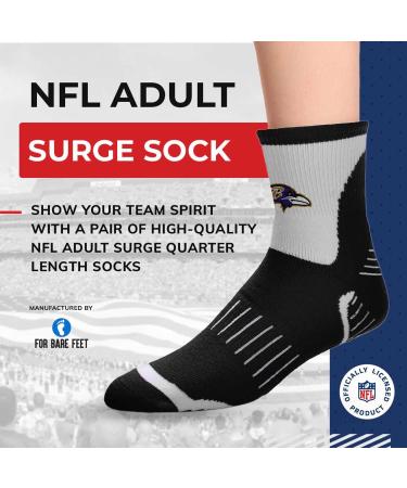 FBF NFL Baltimore Ravens Surge Quarter Length Socks - Black Medium | Men and Women - Buy Online on GoSupps.com