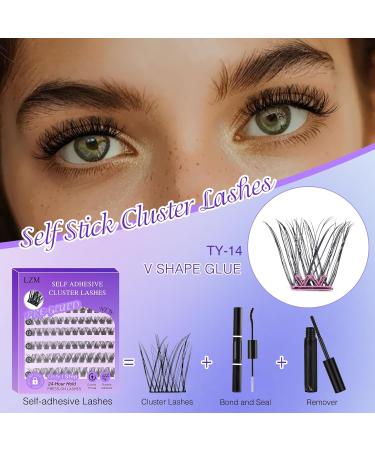 Self Adhesive Eyelashes - Pre-Glued D Curl 10-14mm Volume Lashes | Individual Lash Extension Kit with Tweezers - Shop Now - Buy Online on GoSupps.com