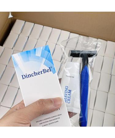 Bulk Disposable Razors Kit - Twin Blade Razors & Shaving Cream for Hotels Airbnb Camping & Travel | 102 Individually Wrapped Toiletries - Buy Online on GoSupps.com