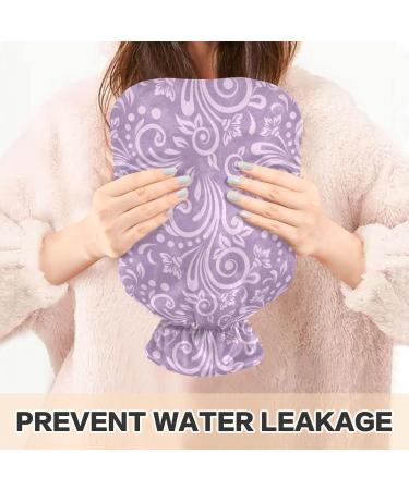 Shop Naanle 2L Hot Water Bottle with Antique Lavender Flower Cover - Pain Relief for Menstrual Cramps & Heat Therapy - Ideal for Cold & Hot Use - Buy Online on GoSupps.com