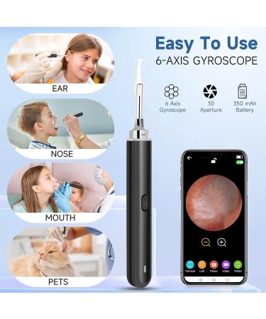 Prime Ear Wax Removal Tool with 10pcs Ear Set and 1080P Camera for Adults & Kids - Black - Buy Online on GoSupps.com