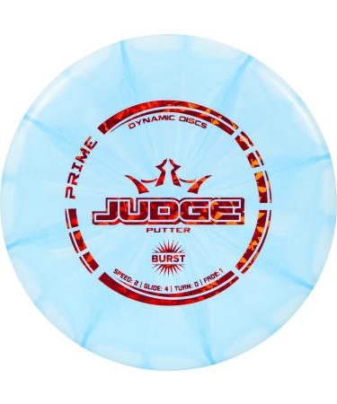 Dynamic Discs Prime Burst Judge Disc Golf Putter | 170g Plus | Throwing Frisbee Golf Putter | Stable Disc Golf Flight | Beaded Disc Golf Putter | Stamp Color Will Vary Blue