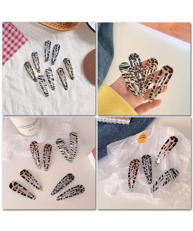 28-Piece Set of Stylish Metal Hair Clips - Leopard & Zebra Patterns for Women & Girls - Buy Online on GoSupps.com