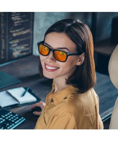 Blue Light Blocking Gaming Glasses ESports Computer Gamer Glasses Powerful Professional Screen Filter Anti-Fatigue Glare UV & Eyestrain Glasses for Women Men Black - Buy Online on GoSupps.com