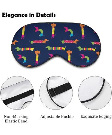 Colorful Dachshund Dog Sleep Mask - Adjustable Blindfold for Sleeping, Travel, and Naps - Buy Online on GoSupps.com