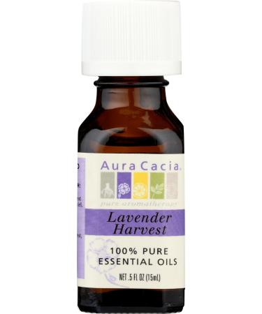 Aura Cacia Lavender Harvest Blend Essential Oil Vegan 0.5 Fluid Ounces (Pack Of 1)