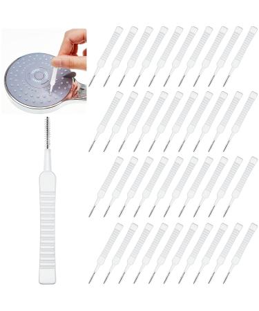 Hushee 100 Pieces Shower Head Cleaning Brush Shower Head Cleaner Tool Anti Clogging Shower Nozzle Cleaning Brush Multifunctional Hole Cleaning Brush for Pore Small Nozzle Keyboard
