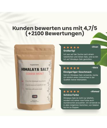 Cupplement Himalayan Salt 1kg - Highest Quality - Coarse Salt - Bath Salts - Buy Online on GoSupps.com