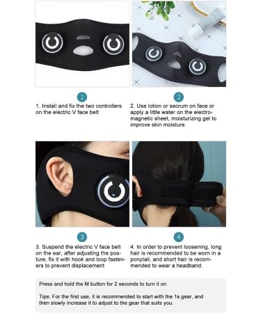 V Face Massage Belt Electric Face Lift Mask Face Slimming Belt Black USB Charge EMS 2 Modes 10 Gears Face Skin Tightening Device Electric Double Chin Reducer Anti Aging V Line Up Lift Belt - Buy Online on GoSupps.com