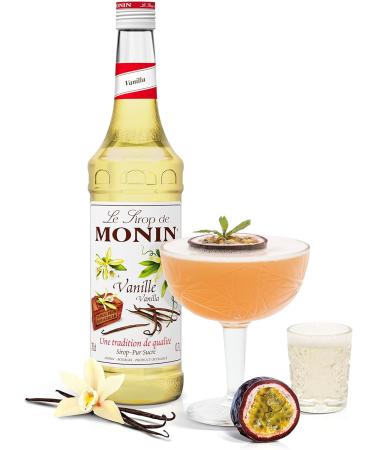 MONIN Premium Vanilla Syrup 1L - Vegan-Friendly, Allergen-Free, 100% Natural Flavours - For Coffee and Cocktails - Buy Online on GoSupps.com