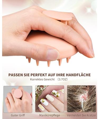 Beautlohas Scalp Massage Brush - Silicone Head & Shampoo Brush for Improved Blood Flow & Hair Growth | Wet & Dry Use | 2 Pink - Buy Online on GoSupps.com