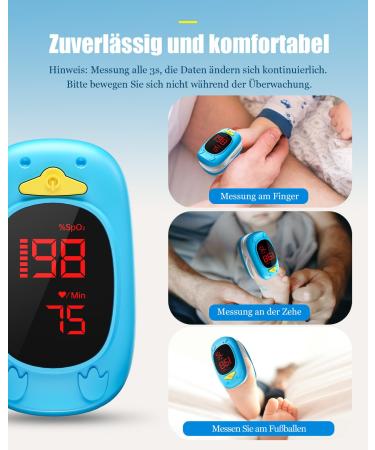 Hofenry Pulse Oximeter for Children - Accurate SpO2 Heart Rate Monitoring | Child-Friendly Design Includes 2 AAA Batteries - Buy Online on GoSupps.com