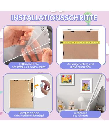Dydhrer 2-Piece Front Opening Picture Frame for Children's Drawings - A4 Fillable Frames for Kids' Art | International Shipping - Buy Online on GoSupps.com