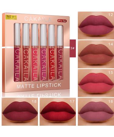 6-Piece Nude Lip Gloss & Matte Lipstick Set | Waterproof Long-Lasting Makeup | Non-Stick Cup Fade-Proof Lip Color - Buy Online on GoSupps.com