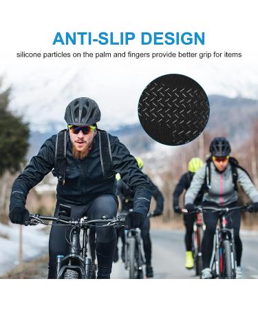 Anqier Winter Touchscreen Thermal Gloves - Windproof Cold Weather Gloves for Running, Cycling, Driving - Men & Women Large Black - Buy Online on GoSupps.com