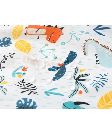 Yealoo 5 Pack Waterproof Baby Bibs with Sleeves | Washable Sleeved Bibs for 6-30 Months - Excavator Dino Lion Cactus & Concert Designs - Buy Online on GoSupps.com