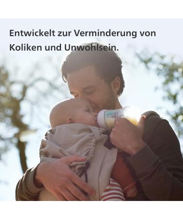 Philips Avent Baby Bottles with AirFree Valve Gift Set - 4 Bottles Pacifier & Brush for Newborns 0-12 Months (Model SCD657/11) - Buy Online on GoSupps.com