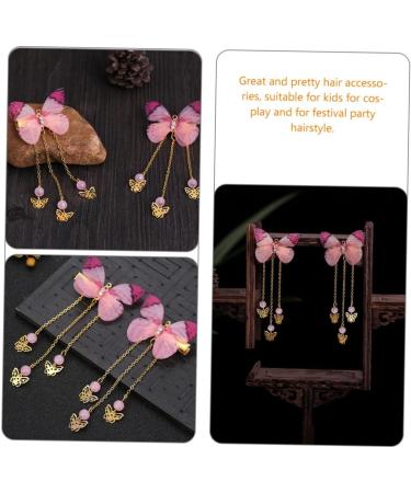 FOMIYES 5 Pairs Hanfu Butterfly Headdress Hanfu Hair Clip Kids Hairpin with Tassel Fabric Hairpin Metallic Hair Clips Hair Barrettes Tassel Hair Clips Alloy Accessories Child Kimono - Buy Online on GoSupps.com