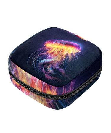 Jellyfish Sanitary Napkin Storage Bag Portable Menstrual Pad Bag for Teen Girls Tampons Sanitary Pads for Women Ladies Multicoloured 09