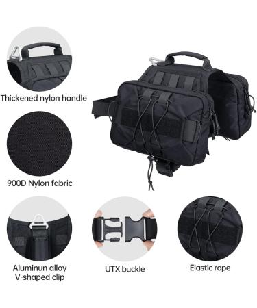 Premium Hunt Dog Backpack - Adjustable Saddlebag with Dog Dish & Storage for Medium & Large Dogs | Elite Spanker Service - Buy Online on GoSupps.com