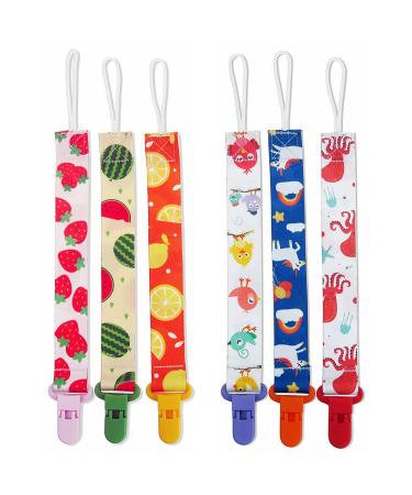 Dummy Clip for girls Hoalla 6-Pack Schnuller Halter Linen Set Schnuller Clips suitable for all pacifiers for baby teeth toys baby shower newborn essentials.