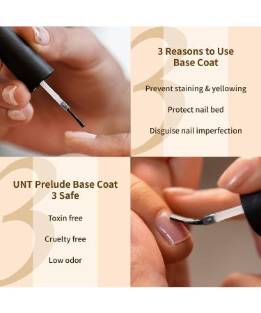 UNT Fast Dry Prelude Base Coat Nail Polish - Dip Powder Nail Kit for Long Lasting Shine - Clear Protective Lacquer - Cruelty & Toxic Free - 0.5 Fl Oz - Buy Online on GoSupps.com