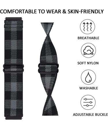 Amzpas 3 Pack Adjustable Elastic Watch Bands for Fitbit Versa 2/Versa/Versa Lite - Black Leopard Design - Soft Stretchy Loop Bracelet for Women and Men - Replacement Wristbands - Fitbit Versa 2 Smart Watch Compatible - Buy Online on GoSupps.com