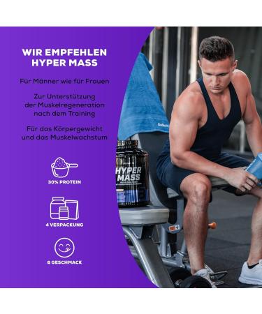 Buy Biotechusa Hyper Mass - Gluten-Free Mass Gainer with Carbs & Protein Micronized Creatine Salty Caramel 2.27 kg - Best for Muscle Gain - Buy Online on GoSupps.com