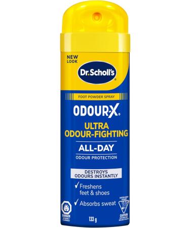 Dr. Scholl's Odour Destroyers Medicated Foot Powder 311 g & Odour Destroyers All day Spray Powder 133 g (Packaging May Vary) Health Personal Care+ 133 g (Pack of 1) - Buy Online on GoSupps.com