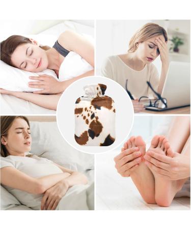 1L Animal Fur Hot Water Bottle - Black & Brown Texture for Neck & Shoulder Pain Relief | Heat & Cold Therapy - Buy Online on GoSupps.com