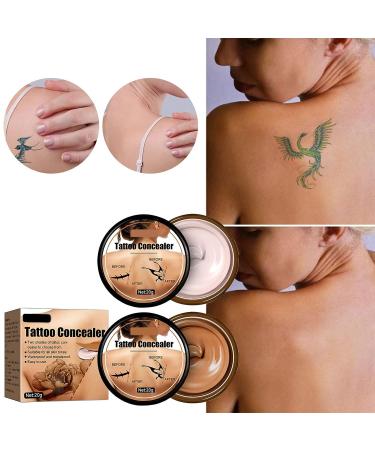 0.7oz Waterproof Tattoo Cover Cream for Scar & Birthmark - Dark Color - Buy Online on GoSupps.com