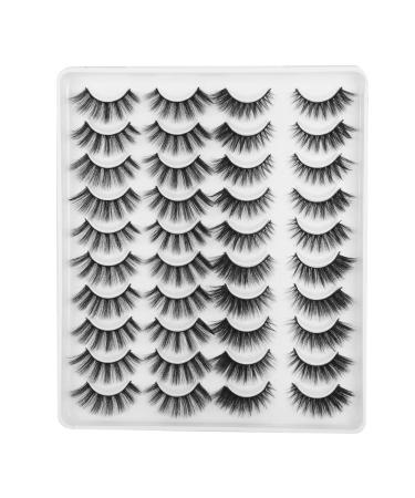 20 Pairs 6D False Eyelashes Natural Thickening Soft Reusable Extension Eyelashes(MC-12)