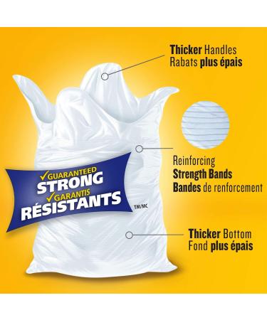 Glad White Garbage Bags - Tall 45 Litres - Unscented 60 Trash Bags Made in Canada of Global Components Tall. 60 bags - Buy Online on GoSupps.com