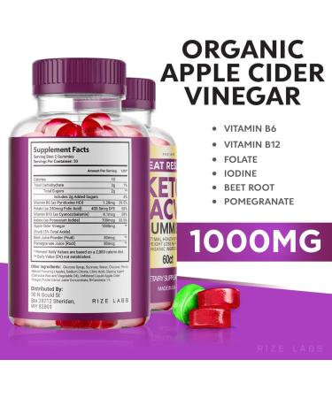 Great Results Keto ACV Gummies - Advanced Apple Cider Vinegar Gummies (60 Count) for Weight Loss & Detox | International Shipping Available - Buy Online on GoSupps.com