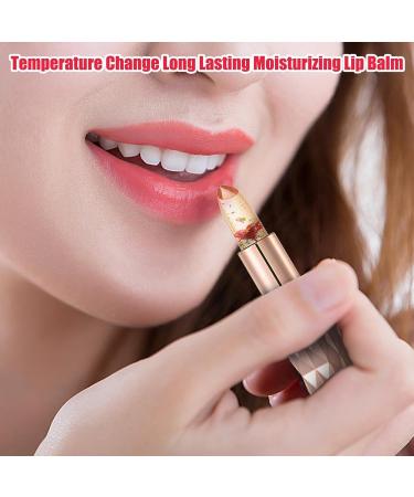 PH Lipstick Color Changing Jelly Flower Crystal Temperature Color Change Lipstick Temperature Color Change Lipstick Hydrating Nourishing Lip Balm Fanelod - Buy Online on GoSupps.com