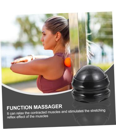 Frcolor Deep Tissue Massage Ball - Football Rolling Massager for Fasciitis Relief | Handheld Fitness Device (6.5x6.5x6.1cm Black) - Buy Online on GoSupps.com