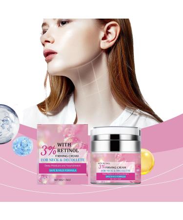 Shantou Youjia Retinol Hall Cream with hyaluronic acid firming and lifting cream for neck and d collet smoothes wrinkles and wrinkles improves sagging skin and vertical lines 50 g - Buy Online on GoSupps.com