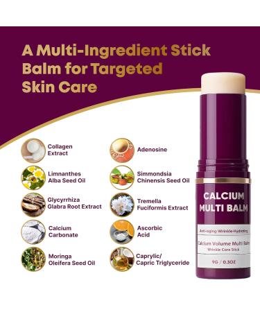 Layla Mae Calcium Volume Multi Balm Stick - Anti-Wrinkle Face Lift Firming & Tightener Skincare - Wrinkles Smooth Skin Eye Lip & Neck Care Hydrating Moisturizing Multi-Balm with Collagen 0.3 Ounce (Pack of 1) - Buy Online on GoSupps.com