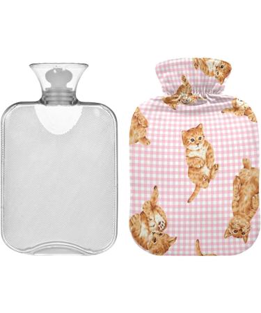 Lovely Cat Hot Water Bottle with Cover - 2L for Pain Relief Cramps & Injuries | International Shipping - Buy Online on GoSupps.com