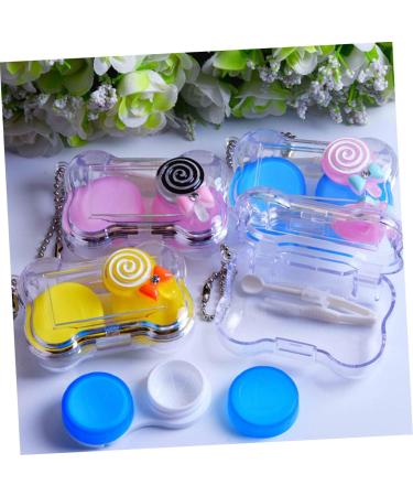 Travel-Friendly Combined Plastic Contact Lens Container Set - Cute Makeup Case for Outdoor Use | 2 Sets - Buy Online on GoSupps.com